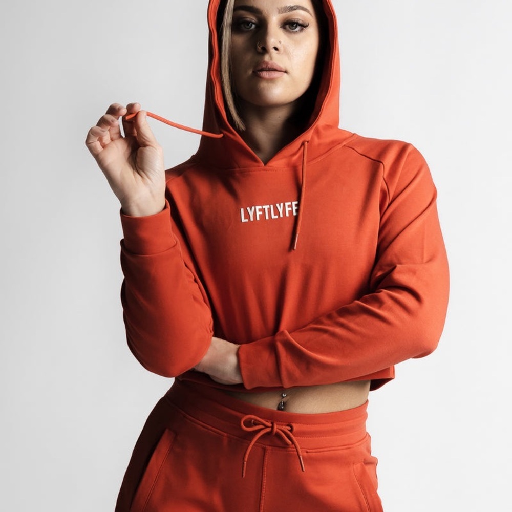 🔥 LyfLyfe Apparel Matching Hoodie & Jogger Set – Orange – Size M